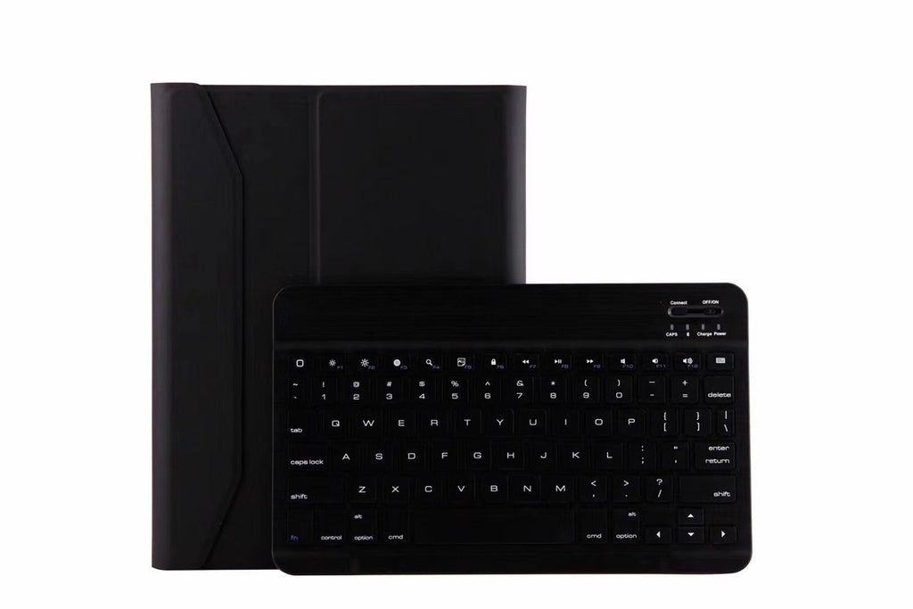 Color Flat Bluetooth Keyboard Leather Case Pen Slot