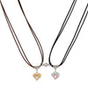 Women's Fashion Personalized Love Leather Rope Magnet Necklace Set