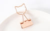 Creative Plating Gold Small Clip Office Style Long Tail Metal