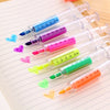 6 Syringe Fluorescent Highlighter Pens