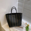 New Popular Women's Fashion Versatile Woven High Capacity Handbag