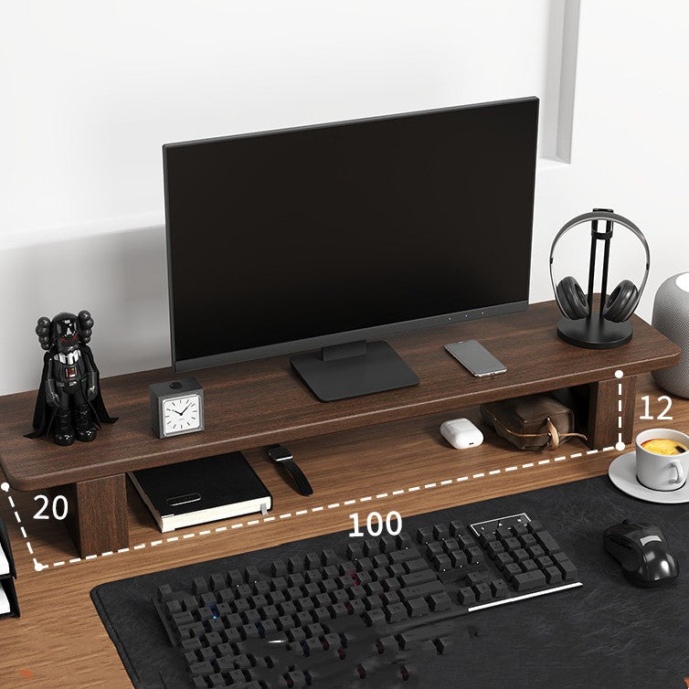 Computer Monitor Heightening Frame Office Desktop Shelf Shelving Solid Wood Storage Bracket
