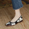 Horsehair Leopard Print Women's Flat Shoes Retro