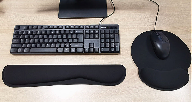 Memory Foam Wireless Keyboard Wrist Rest Mouse Pad Office