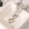 Women's Simple Personalized All-match Metal Heart-shaped Photo Box Necklace