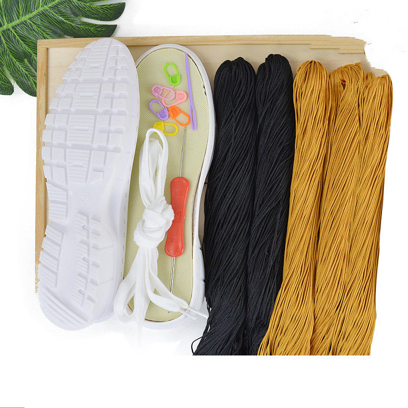 Hand Woven Sandals Hollow Crochet Breathable Shoe Material Pack