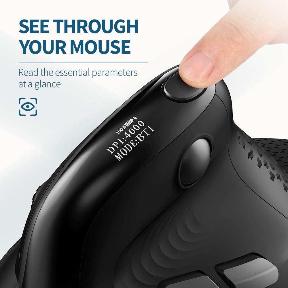 M618XSD Thumb Wheel Ergonomic Three-mode Bluetooth Rechargeable Mouse