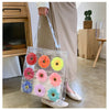 PVC Colorful Flower Handbag One Shoulder