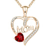 Women's Graceful And Fashionable Heart-shaped Lettering Diamond-studded Necklace