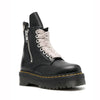 Thick Bottom Litchi Pattern Dr Boots Side Zipper