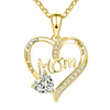 Women's Graceful And Fashionable Heart-shaped Lettering Diamond-studded Necklace