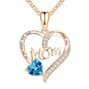 Women's Graceful And Fashionable Heart-shaped Lettering Diamond-studded Necklace