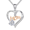 Women's Graceful And Fashionable Heart-shaped Lettering Diamond-studded Necklace