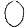 Tigereye Hematite Obsidian Triple Protection Necklace