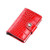 PU Artificial Leather Crocodile Pattern Men's Wallet Aluminum Box Clip