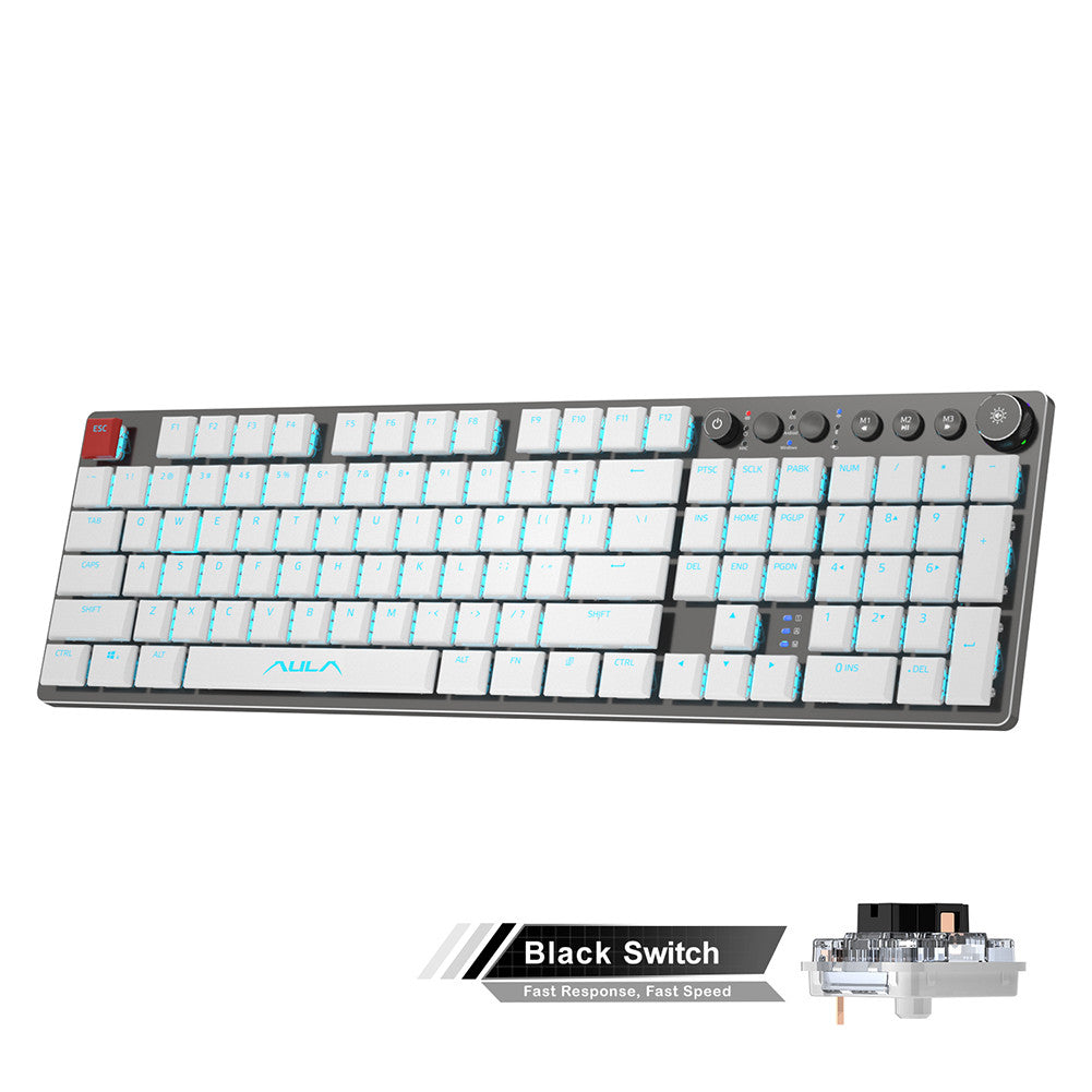 Wireless Mechanical Keyboard Thin 104 Keys
