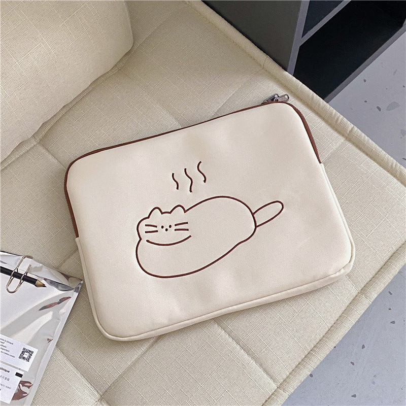 Embroidered Animal Cute Tablet Protective Sleeve Computer Tank Bag
