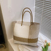 New Popular Women's Fashion Versatile Woven High Capacity Handbag