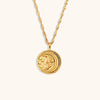 Italian Double-sided Moon Planet Coin Necklace