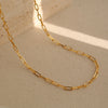 Simple Geometric Stacked Chain Twist Snake Bone Necklace