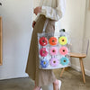 PVC Colorful Flower Handbag One Shoulder