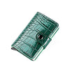 PU Artificial Leather Crocodile Pattern Men's Wallet Aluminum Box Clip