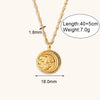 Italian Double-sided Moon Planet Coin Necklace