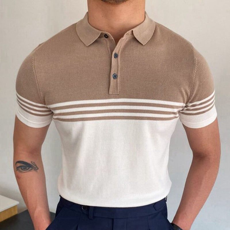 Stylish striped polo shirt for men from Gifts Vip