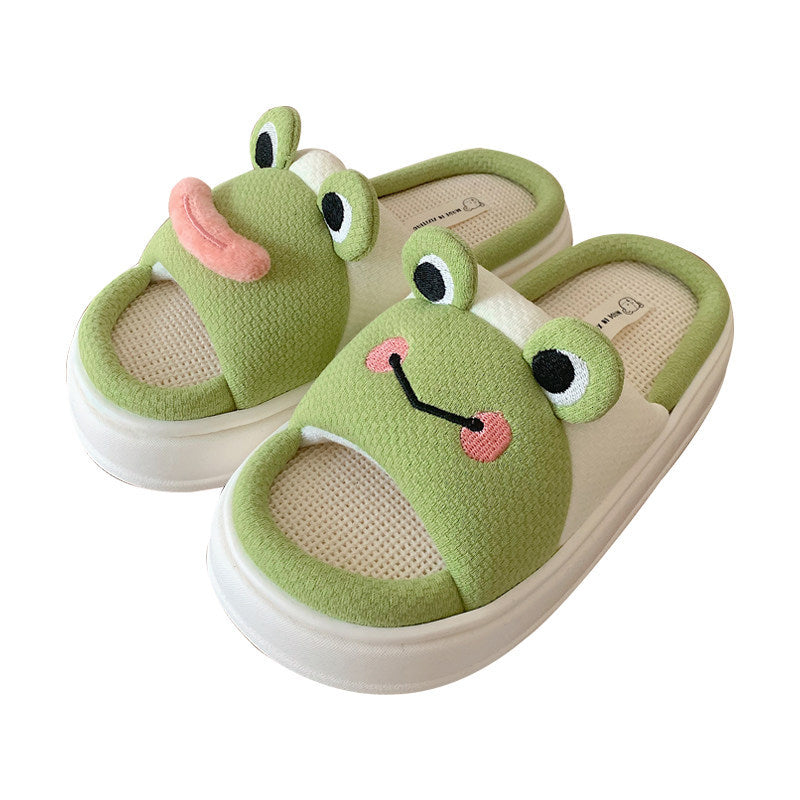 Soft Sole Sweat-absorbing And Breathable Slippers New Type Of Anti Slip Cute Frog