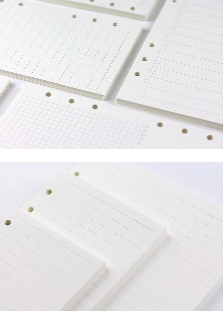 6-hole Notebook Loose-leaf Refill Blank Dot Matrix Horizontal Line