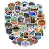 50 Pieces National Park Stationery Stickers Computer Cellphone Luggage Stickers
