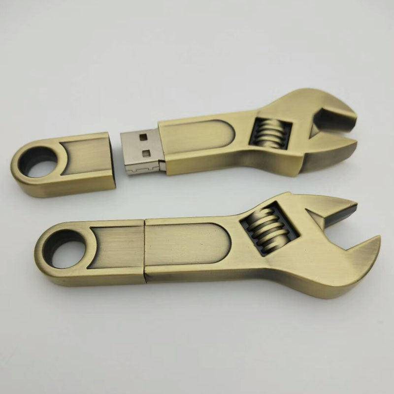 Metal Wrench U Disk Enterprise Business Conference Gift Double-headed Plum Blossom Activity