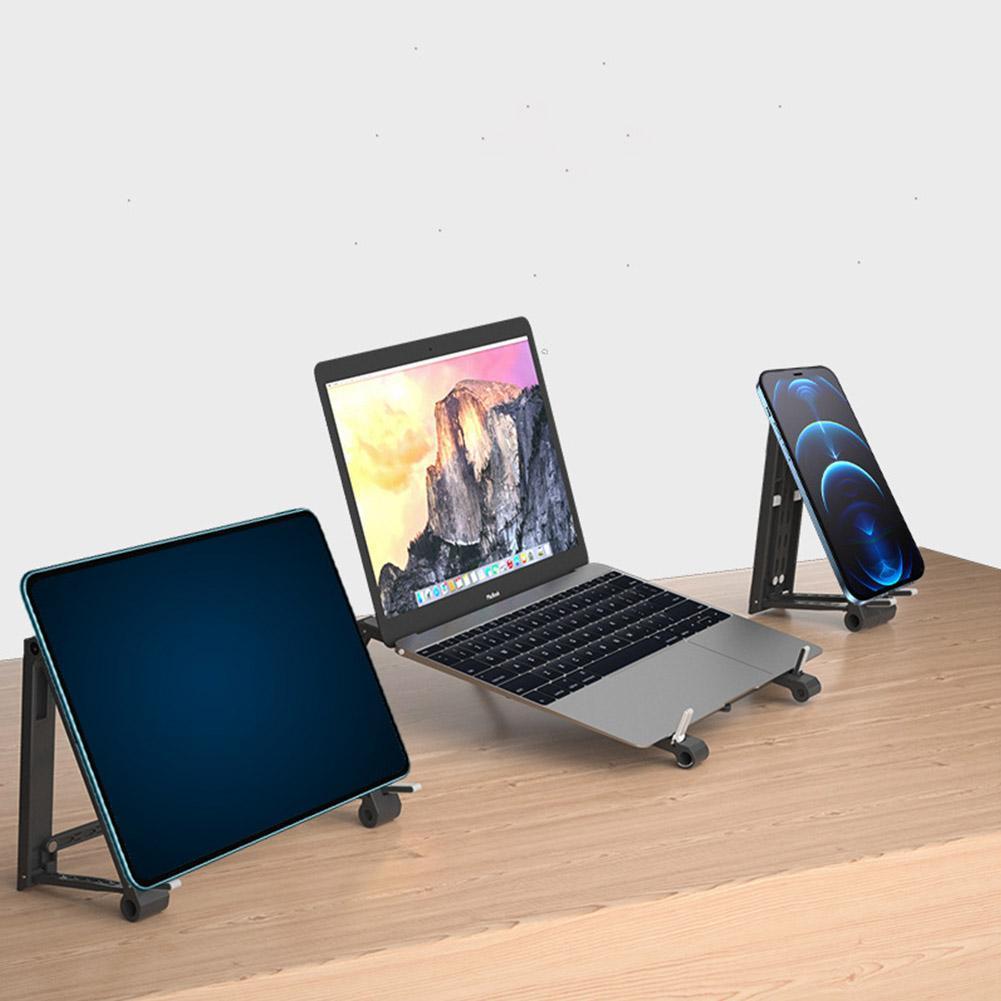 Heightening And Folding Three-in-one Multifunctional Computer Stand