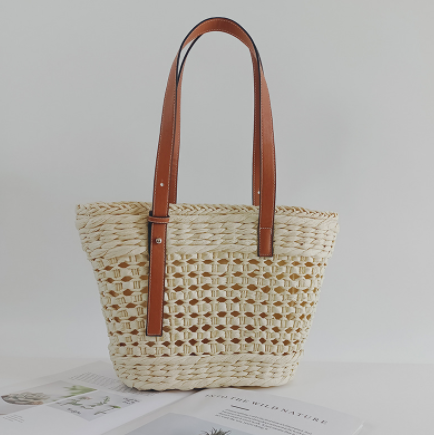 Hollow Handmade Zipper Woven Women's Bag