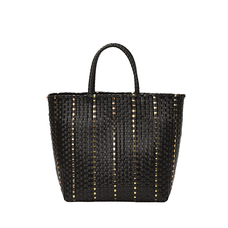 New Popular Women's Fashion Versatile Woven High Capacity Handbag