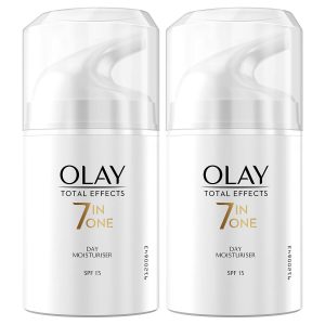 Olay Total Effects Age Moisturiser, 2 x 50ml