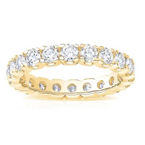 2.00ctw Round Brilliant Cut Diamond Eternity Ring, 18ct Yellow Gold in 6 Sizes