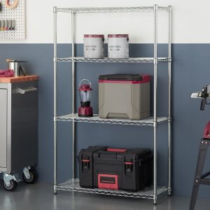 TRINITY EcoStorage™ 4-Tier Chrome Storage Unit