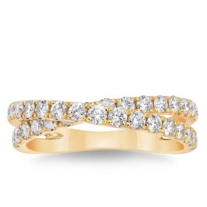 0.90ctw Round Brilliant Cut Diamond Ring, 14ct Yellow Gold