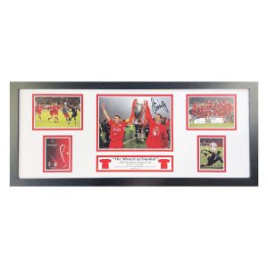 Jamie Carragher Signed Framed 2005 Liverpool Football Storyboard