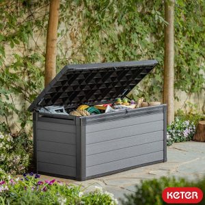 Keter Cortina 570 Litre (150 Gallon) Outdoor Storage Deck Box