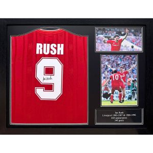 Ian Rush Signed Framed Liverpool Football Shirt