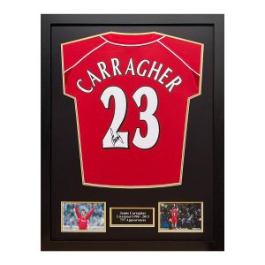 Jamie Carragher Signed Framed Liverpool Football Shirt