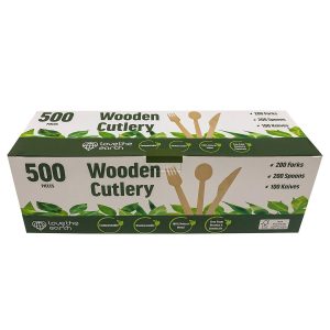 Love The Earth Wooden Cutlery Variety, 500 Pack