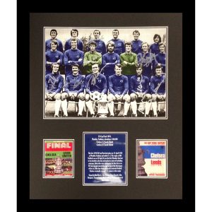 Chelsea Signed Framed 1970 FA Cup Signed by 8 Football Players