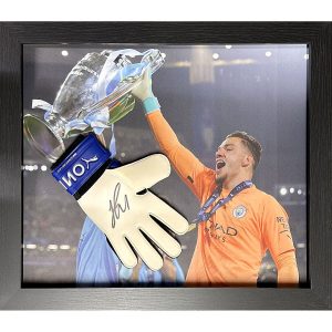 Ederson Signed Framed Goalkeeper Football Glove