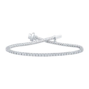 2.00ctw Round Brilliant Cut Diamond Tennis Bracelet, 18ct White Gold