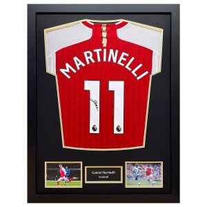 Gabriel Martinelli Signed Framed Arsenal Football Shirt