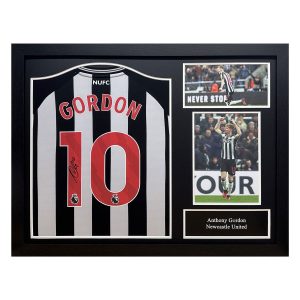 Anthony Gordon Signed Framed Newcastle United Football Shirt