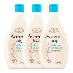 Aveeno Baby Hair & Body Wash, 3 x 400ml